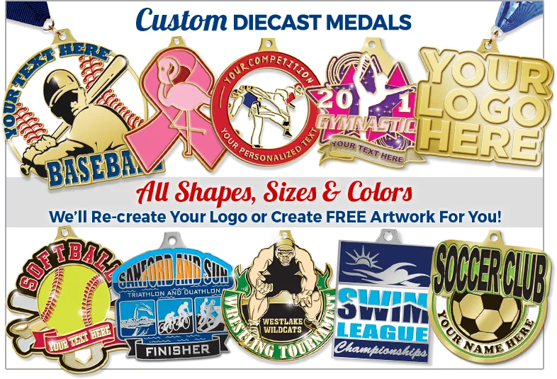 48849 custom diecast medals manufacturing